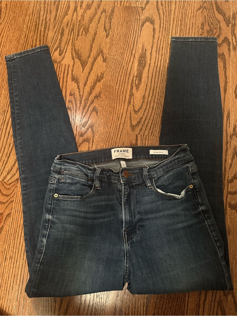 FRAME Le High Skinny Dark Wash Skinny Jeans, Sz 27